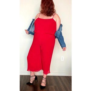 Red Sleeveless Jumpsuit Size XL